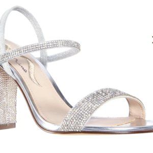 Nina Sanchia True Silver Reflective Suedette size 7